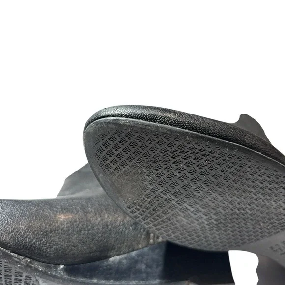 STUART WEITZMAN‎ Womens Black Pebbled Leather Ankle Boots Size 8 Back Zip - Picture 9 of 14